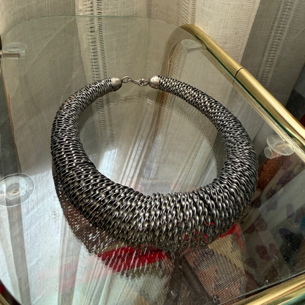 Vintage architectural choker necklace - statement piece!